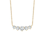 Load image into Gallery viewer, Graduated Five Stone Round Lab-Grown Diamond Necklace
