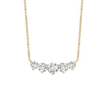 Graduated Five Stone Round Lab-Grown Diamond Necklace