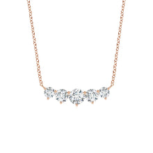 Graduated Five Stone Round Lab-Grown Diamond Necklace