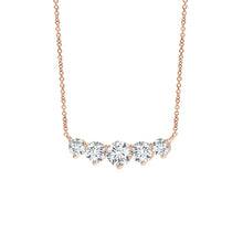 Graduated Five Stone Round Lab-Grown Diamond Necklace
