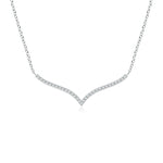 Load image into Gallery viewer, Lab-Grown Prong-Set Diamond Curved Necklace
