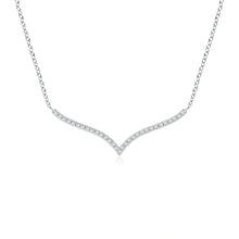 Lab-Grown Prong-Set Diamond Curved Necklace