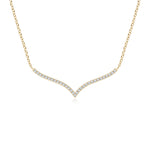 Load image into Gallery viewer, Lab-Grown Prong-Set Diamond Curved Necklace
