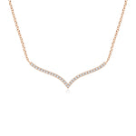 Load image into Gallery viewer, Lab-Grown Prong-Set Diamond Curved Necklace
