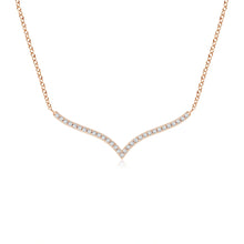 Lab-Grown Prong-Set Diamond Curved Necklace
