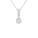 Load image into Gallery viewer, Lab-Grown Pear and Round Diamond Three Stone Pendant
