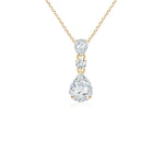 Load image into Gallery viewer, Lab-Grown Pear and Round Diamond Three Stone Pendant
