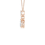 Load image into Gallery viewer, Lab-Grown Pear and Round Diamond Three Stone Pendant
