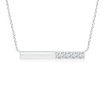 Load image into Gallery viewer, Lab-Grown Prong-Set Round Diamond Bar Necklace
