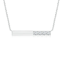 Lab-Grown Prong-Set Round Diamond Bar Necklace