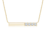 Load image into Gallery viewer, Lab-Grown Prong-Set Round Diamond Bar Necklace
