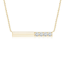 Lab-Grown Prong-Set Round Diamond Bar Necklace