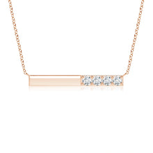 Lab-Grown Prong-Set Round Diamond Bar Necklace