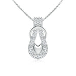 Load image into Gallery viewer, Lab-Grown Diamond Infinity Knot Pendant with Puffed Heart
