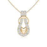 Load image into Gallery viewer, Lab-Grown Diamond Infinity Knot Pendant with Puffed Heart
