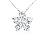 Load image into Gallery viewer, Round Lab-Grown Diamond Floral Cluster Pendant
