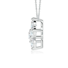 Round Lab-Grown Diamond Floral Cluster Pendant