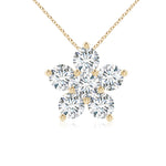 Load image into Gallery viewer, Round Lab-Grown Diamond Floral Cluster Pendant
