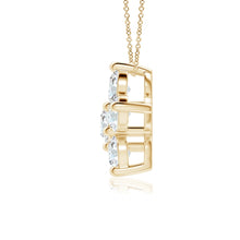 Round Lab-Grown Diamond Floral Cluster Pendant