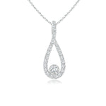 Load image into Gallery viewer, Prong-Set Round Lab-Grown Diamond Infinity Loop Pendant
