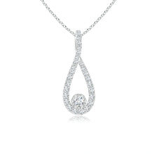 Prong-Set Round Lab-Grown Diamond Infinity Loop Pendant