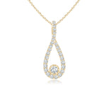 Load image into Gallery viewer, Prong-Set Round Lab-Grown Diamond Infinity Loop Pendant
