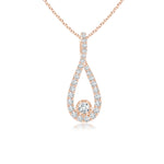 Load image into Gallery viewer, Prong-Set Round Lab-Grown Diamond Infinity Loop Pendant
