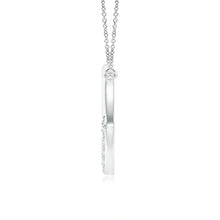 Lab-Grown Prong-Set Diamond Tilted Heart Pendant