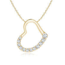 Lab-Grown Prong-Set Diamond Tilted Heart Pendant