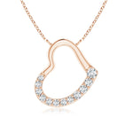 Load image into Gallery viewer, Lab-Grown Prong-Set Diamond Tilted Heart Pendant
