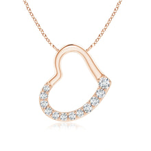 Lab-Grown Prong-Set Diamond Tilted Heart Pendant