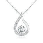 Load image into Gallery viewer, Lab-Grown Floating Diamond Tulip Pendant
