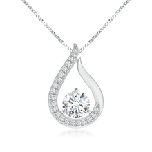 Lab-Grown Floating Diamond Tulip Pendant