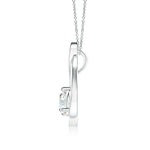 Load image into Gallery viewer, Lab-Grown Floating Diamond Tulip Pendant
