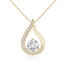 Lab-Grown Floating Diamond Tulip Pendant