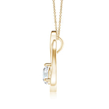 Lab-Grown Floating Diamond Tulip Pendant