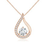 Load image into Gallery viewer, Lab-Grown Floating Diamond Tulip Pendant
