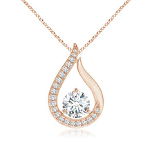 Lab-Grown Floating Diamond Tulip Pendant