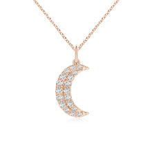Lab-Grown Pave-Set Diamond Crescent Moon Pendant