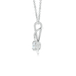 Load image into Gallery viewer, Lab-Grown Round Diamond Solitaire Infinity Knot Pendant
