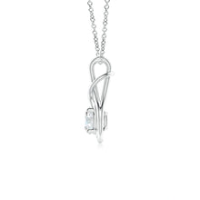 Lab-Grown Round Diamond Solitaire Infinity Knot Pendant