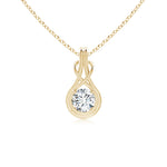 Load image into Gallery viewer, Lab-Grown Round Diamond Solitaire Infinity Knot Pendant
