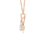 Load image into Gallery viewer, Lab-Grown Round Diamond Solitaire Infinity Knot Pendant
