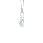 Load image into Gallery viewer, Prong-Set Lab-Grown Diamond Teardrop V-Bale Pendant
