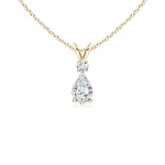 Load image into Gallery viewer, Prong-Set Lab-Grown Diamond Teardrop V-Bale Pendant
