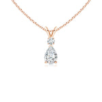 Load image into Gallery viewer, Prong-Set Lab-Grown Diamond Teardrop V-Bale Pendant
