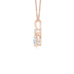Load image into Gallery viewer, Prong-Set Lab-Grown Diamond Teardrop V-Bale Pendant
