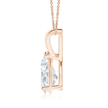 Lab-Grown V-Bale Pear-Shaped Diamond Solitaire Pendant
