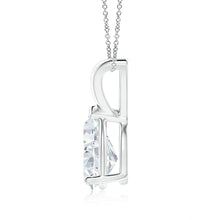 Lab-Grown V-Bale Pear-Shaped Diamond Solitaire Pendant