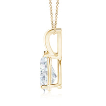 Lab-Grown V-Bale Pear-Shaped Diamond Solitaire Pendant